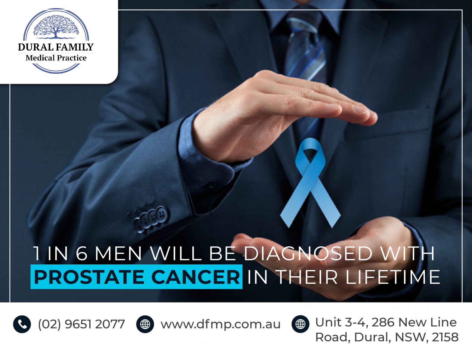 1 IN 6 MEN WILL BE DIAGNOSED WITH PROSTATE CANCER IN THEIR LIFETIME